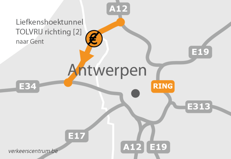 Kaart van de omleiding